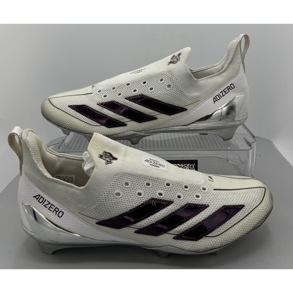 Adidas AdiZero Texas A&M Aggies Football Cleats Team Issued JH9187 Mens  Size 12